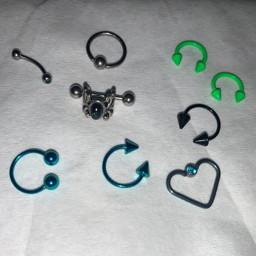 Assorted 16/18/20 gauge piercing pieces